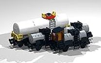 4-Wheel and 8-Wheel Tank Wagons: Lego MOC building instructions (LEGO Train MOC plans)