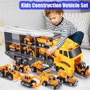 Kid Construction Truck Toy Gift Storage Car Transport Carrier Vehicle LED Music