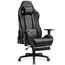 ABNMJKI Chaises de Bureau Gaming Chair Fabric Height Adjustable Footrest Reclining Office Chair