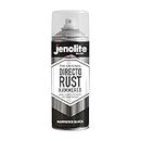 JENOLITE Directorust - Pintura en aerosol martillada para aplicar directamente al óxido, color negro, 400 ml