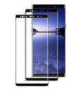 [2Pack] for Galaxy Note8 Screen Protector, 9H Tempered Glass,3D Curved, HD Clear, Case Friendly Bubble-Free for Galaxy Note8 Tempered Glass(Black)