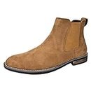 Bruno Marc Men's Suede Leather Chelsea Boots Casual Slip-On Dress Ankle Boots,URBAN-06,Tan,Size 10.5 M US