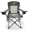 Barstool Sports Big Boy Oversized Mesh Outdoor Folding Camping and Comfortable Sporting Event and Beach Chair with 2 Cup Holders, Bottle Opener, Phone Holder and Compact Carrying Bag, Camo Green
