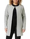 VILA Clothes Vinaja New Long Jacket-Noos, Veston Femme, Gris (Light Grey Melange), 40 (Taille Fabricant: Large)