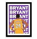GOOD HOPE Kobe Bryant Basketball Poster Art Frame For Room & Office (10 x 13 Framed Poster) Multicolor