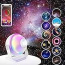 DEEHIX Smart Galaxy Projector Bedroom Bedside Lamps Night Light for Kids Star Gazer Stars Moon Ceiling Starry Sky Projection lamp Home Decor led Lights for Room Star Projector