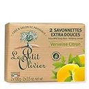 Extra Mild Soap Verbena Lemon Bars - Gently Cleanses Skin - Delicately Perfumed - Moisturizing And Softening - Vegetable-Based - Eco-Friendly Packaging - Paraben Free