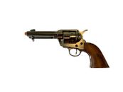 PROPS Denix M1873 Old West Fast Draw Revolver Shiny Nickel +Wood Grips 1186N
