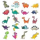 TIANNAIT 20 Pcs Small Dinosaur Embroidery Spots, Cartoon Animal Stains for Kids, Ironing and Sewing Fabric Stickers, DIY Clothing Accessories for Clothes, Hats, Backpacks (Various Patterns), coloured