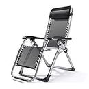 Folding Chair Folding Recliner Outdoor Adults Rocking Patio Zero Gravity Lounger Chair for Patio Porch Garden Deck Lawn Camping Support200kg Armchair (Color : Black) to Pursue Happiness
