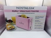 Nostalgia Pink Toaster -MyMini Single Slice - Open Box - High-Value Appliance!