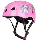 FITTOO Kids Bike Helmet for Boys & Girls, Lightweight Adjustable Child Bicycle Safety Helmets for Skating Cycling Scooter Skateboarding - Medium Size (Pink)