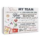 Nurse Canvas Wall Art Decor Dear My Team I Believe in You Medical Staff Team Poster Painting Framed Nurse Quote Print Sign Artwork for Home Office Decor 12 X 15 Inch