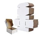 Small Shipping Boxes 4x4x2 White Corrugated Mailer 25 Pack