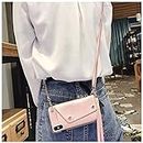 Crossbody Wallet Leather Case for Samsung Galaxy S20 Ultra S10 Plus S9 S8 Case with Credit Card Holder for Samsung Note 10 S 9 8 Plus Kickstand Cover Handbag,Pink,for Samsung S10 E