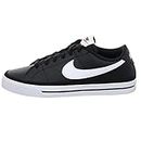 Nike Men's Court Legacy Tennis Lace Up Casual Shoes, Black White, 9.5