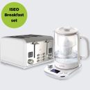 Digitales Frühstücksset, 4 Scheiben Toaster und Wasserfilter Wasserkocher in Weiß, Laica