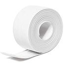 Turbid Adhesive Tape - Waterproof Caulk Strip for Kitchen, Bathroom, Shower, Toilet, Sink, Gas Stove, Wall Corner - 1.5 IN x 5 Ft - Ideal Gap Filler for Walls and Joints (White)