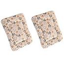 HOMEREIGN 2 Pcs Pet Bed Mats. Ultra Soft Pet (Dog/Cat) Bed with Cute Prints. Reversible Faux Lambswool Kennel Pad for Medium Small Dogs and Cats. Machine Washable Pet Bed.