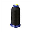 Boss poly Upholstery Sewing Nylon Thread for Denim/Leather/Canvas/raxin/Bag/Jeans, seat, Mattress Stitching Thread for Domestic Industrial Purposes 450D/3 500 Meter (546Yards) (Black)