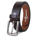 Zacharias Boy's Genuine Leather Belt for kids kb-006_Brown (Pack of 1) (8-12 Years)