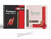 Aarogyam Herbals Pack of 2 Flavours 100% Tobacco & Nicotine Free Cigarette for Relieve Stress & Mood Enhance Product (STRAWBERRY - WATERMELON) - 10 Sticks x 2 Packets