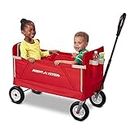 Radio Flyer 3955Z Road 3-in-1 EZ Folding Wagon for Kids and Cargo, Red