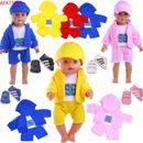 Sport Clothes Set For 18in. American Doll Baseball Hat Coat Shorts Pants Outfits