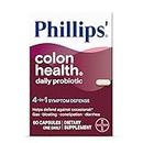 Phillips' Colon Health Daily Probiotic Capsules, 4-in-1 Symptom Defense to help defend against Occasional Gas, Bloating, Constipation, and Diarrhea, Daily Supplement, 60 Count