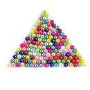 600pcs Colorful Round Craft Beads, Acrylic Beads with Holes, Multicolor Jewelry Decoration Accessories, Handmade Beading Material Set for DIY Bracelets, Necklaces, Clothing, Crafts (8mm)