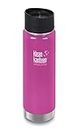 Klean Kanteen Wide Vacuum Insulated with Cafe Cap 2.0 Water Bottle, Wild Orchid, L
