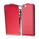 cadorabo Coque pour Apple iPhone 6 Plus/iPhone 6S Plus en Rouge Cerise - Housse Protection en Style Flip en Similicuir Lisse - Etui Poche Folio Case Cover