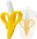 Moppets Infant Silicone Banana Teether In Storage Box (Yellow)