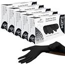 Farla Medical MediHands Disposable Large Nitrile Gloves - Powder Free and Latex Free Surgical Gloves - Multi-Purpose, Single Use Medical Gloves - Box of 500, Black