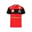 Scuderia Ferrari - Maglietta collezione ufficiale Formula 1, Merchandise 2022, t-shirt del team Carlos Sainz 2022, Colore: rosso, XXL