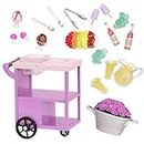Our Generation BD37887C1Z Patio Trolley Toy Summer Treats Serving CART Set, for A 18 inch / 46 cm Doll