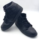 Nike Air Jordan 1 Trainers Mens Shoes Size 12 UK Triple Black Walking Gym Mid