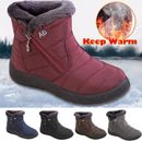 Winter Damen Schneeschuhe Wasserdicht Warm Stiefel Stiefeletten Flache Boots DE