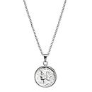 American Coin Treasures Silver Mercury Dime Silvertone Coin Pendant with 18" Cable Chain Necklace, Genuine and Elegant Keepsake Jewelry for Women, White Luxury Gift Box Included
