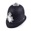 Bristol Novelty- Costume de Casque de Police | 1 pièce | Noir | Taille Unique – À partir de 14 Ans Halloween Plastique Rigide, BH031