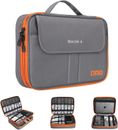 Double Layers Large Capacity Travel Electronic Accessories Organizer Bag, 2 Fron