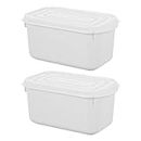 DOITOOL 2pcs Plastic Butter Dish with Lid Butter Box Keeper Container Cover Food Storage for Home Kitchen Refrigerator