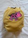 Loveybums Large Huberta Hippo Embroidered Wool Crepe Diaper Cove