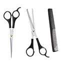 GutarGoo® Stainless Steel Professional Salon Barber Hair Cutting & Thinning Scissors Hairdressing Styling Tool (Black)