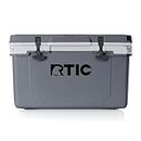 RTIC Ultra-Light 32 Quart Hard Cooler Insulated Portable Ice Chest Box for Drink, Beverage, Beach, Camping, Picnic, Fishing, Boat, Barbecue, 30% Lighter Than Rotomolded Coolers, Dark Grey/Cool Grey
