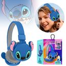 Disney Stitch Headphones Wireless Bluetooth headset for Kids Children (PINK)