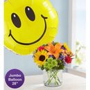 1-800-Flowers Flower Delivery Floral Embrace W/ Jumbo Smile Balloon Small