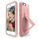 iPhone 6S Plus Case, iPhone 6 Plus Case, ZVEdeng Hand Strap Vertical and Horizontal Stand Magnetic Kickstand Dual Layer Durable Slim Fit Case for Apple iPhone 6 Plus / 6s Plus 5.5'' Rose Gold