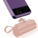 Portable Phone charger 5000mAh,Wireless Power Bank USB Type C & for Iphone 15