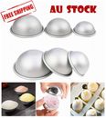 6/20/40x 3D Aluminum Bath Bomb Molds Half Ball Sphere Cake Moulds Baking Pan AU